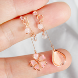 Asymmetrical Cherry Blossom Earrings