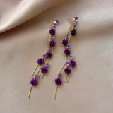 Violet Shower Earrings