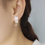 Neko Desu Silver Earrings