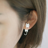 Neko Desu Silver Earrings