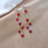 Rose Shower Earrings