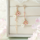 Plum Blossom Asymmetrical Earrings