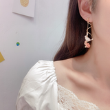 The Cat and the Rose Asymmetrical Earrings