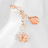 Asymmetrical Cherry Blossom Earrings