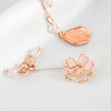 Asymmetrical Cherry Blossom Earrings