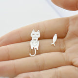 Neko Desu Silver Earrings