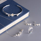 Plum Blossom Branch 4-Piece Set - 925 Silver